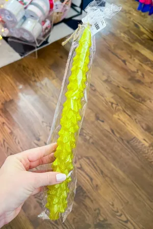 11.25" Yellow Metallic Taper Tree Candle