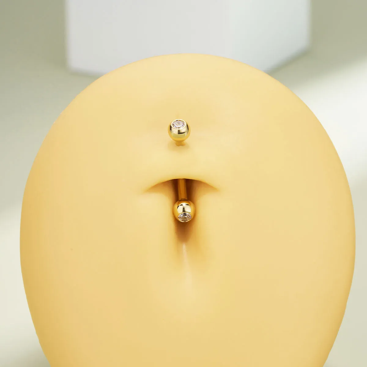 14K Solid Gold Belly Button Ring