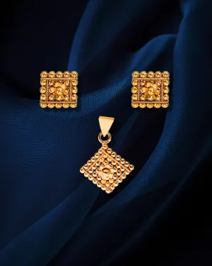 22 KT Designer Gold Pendant Set (D142)