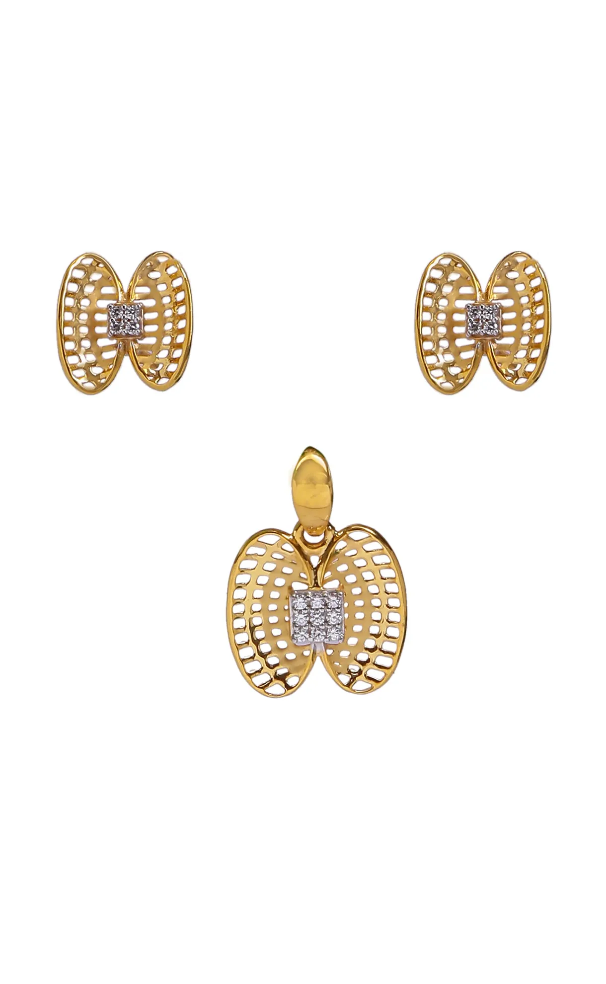22 KT Designer Gold Pendant Set (D143)