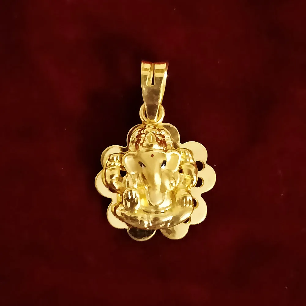 22 KT Gold Unisex Lord Ganesha Pendant (D18)