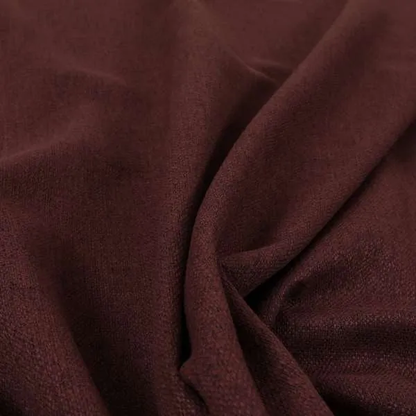 Abbotsford Super Soft Basket Weave Material Dual Purpose Upholstery Curtains Fabric In Red Burgundy - Handmade Cushions