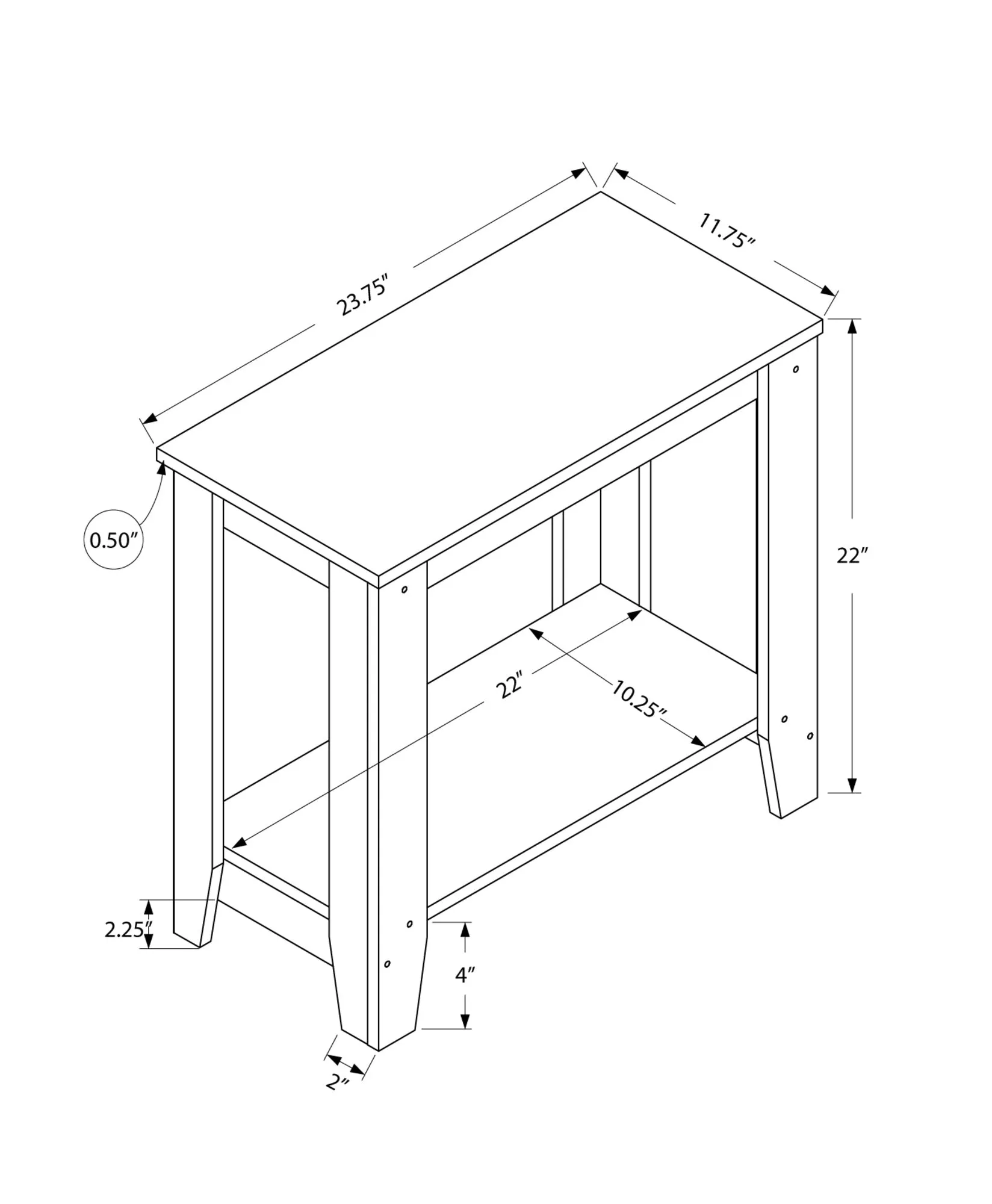 Accent Table - White