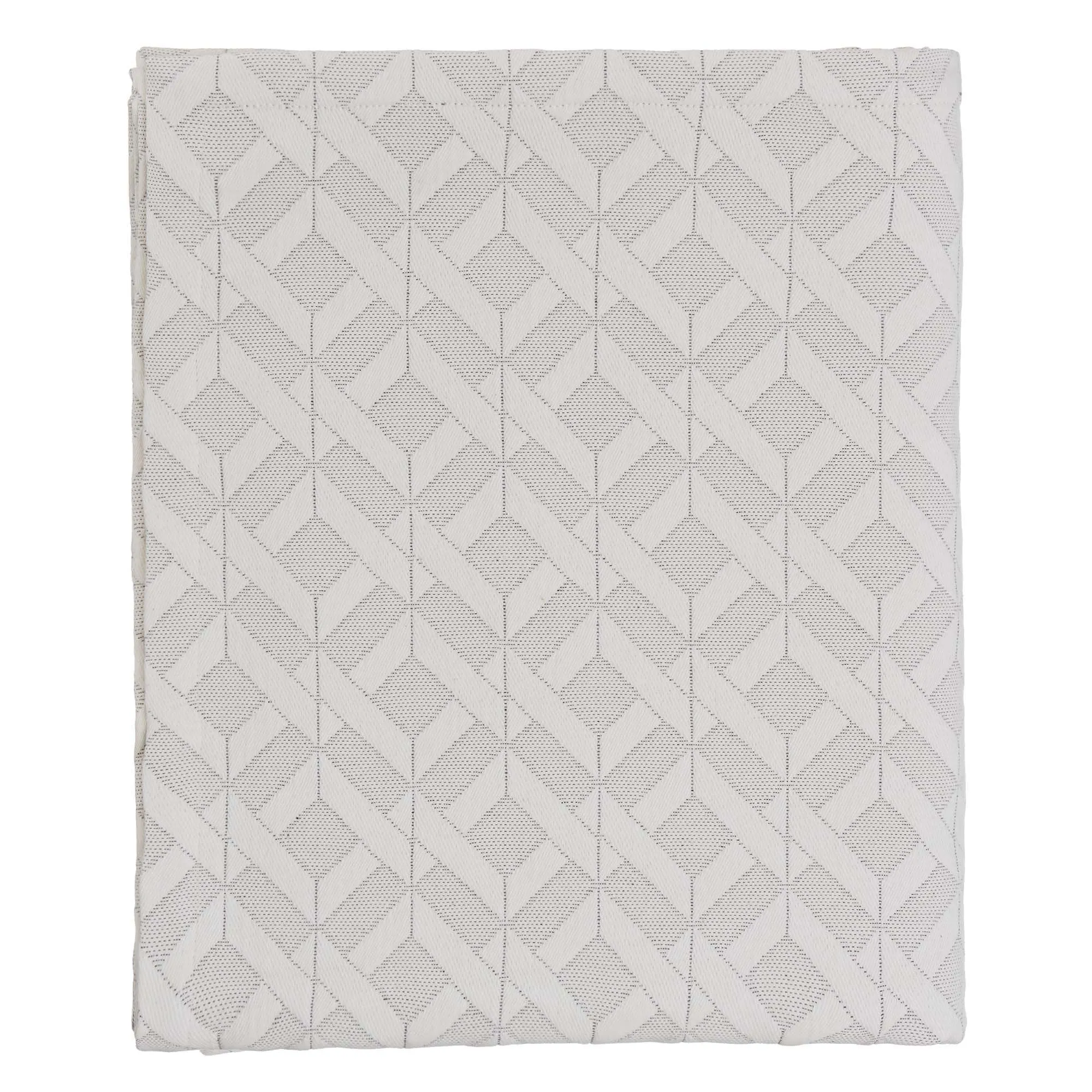 Aldeia Cotton Quilt [Light cream/Black]