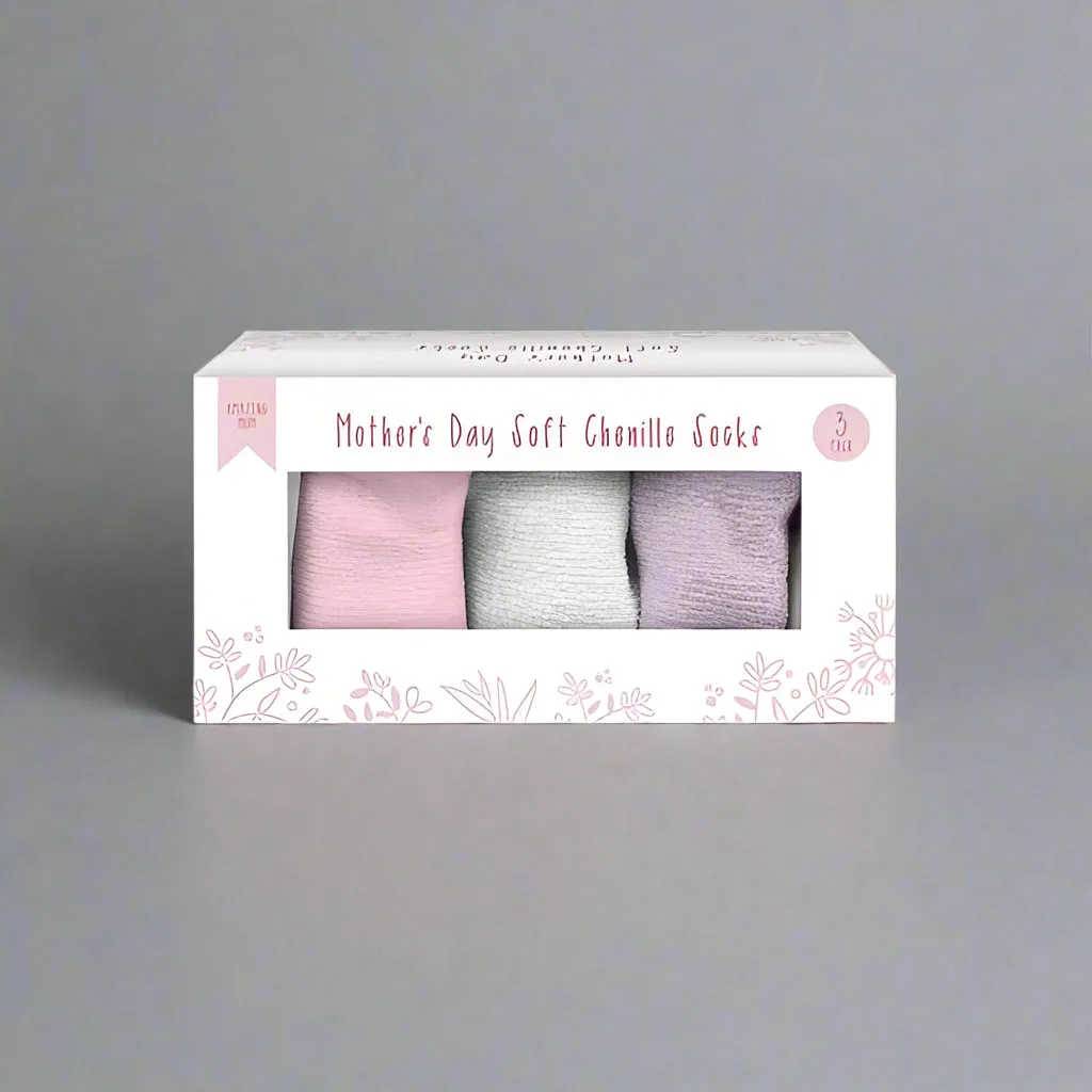 Amazing Mum Soft Chenille Socks 3 Pack