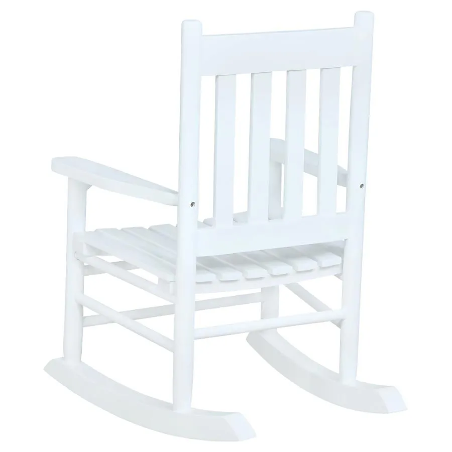 Annie Slat Back Youth Rocking Chair White