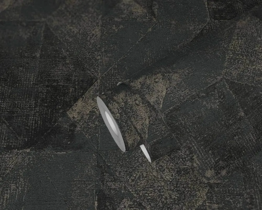 AS Creations Profitex Industrial Geometric Wallpaper Black - 38976-7