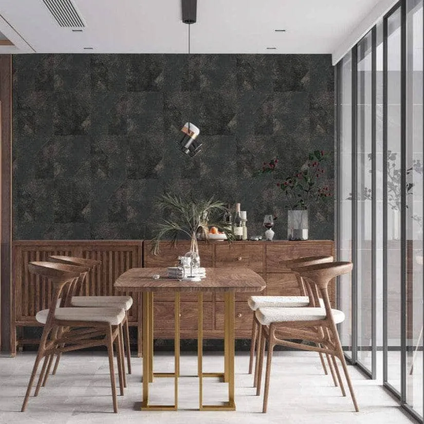 AS Creations Profitex Industrial Geometric Wallpaper Black - 38976-7