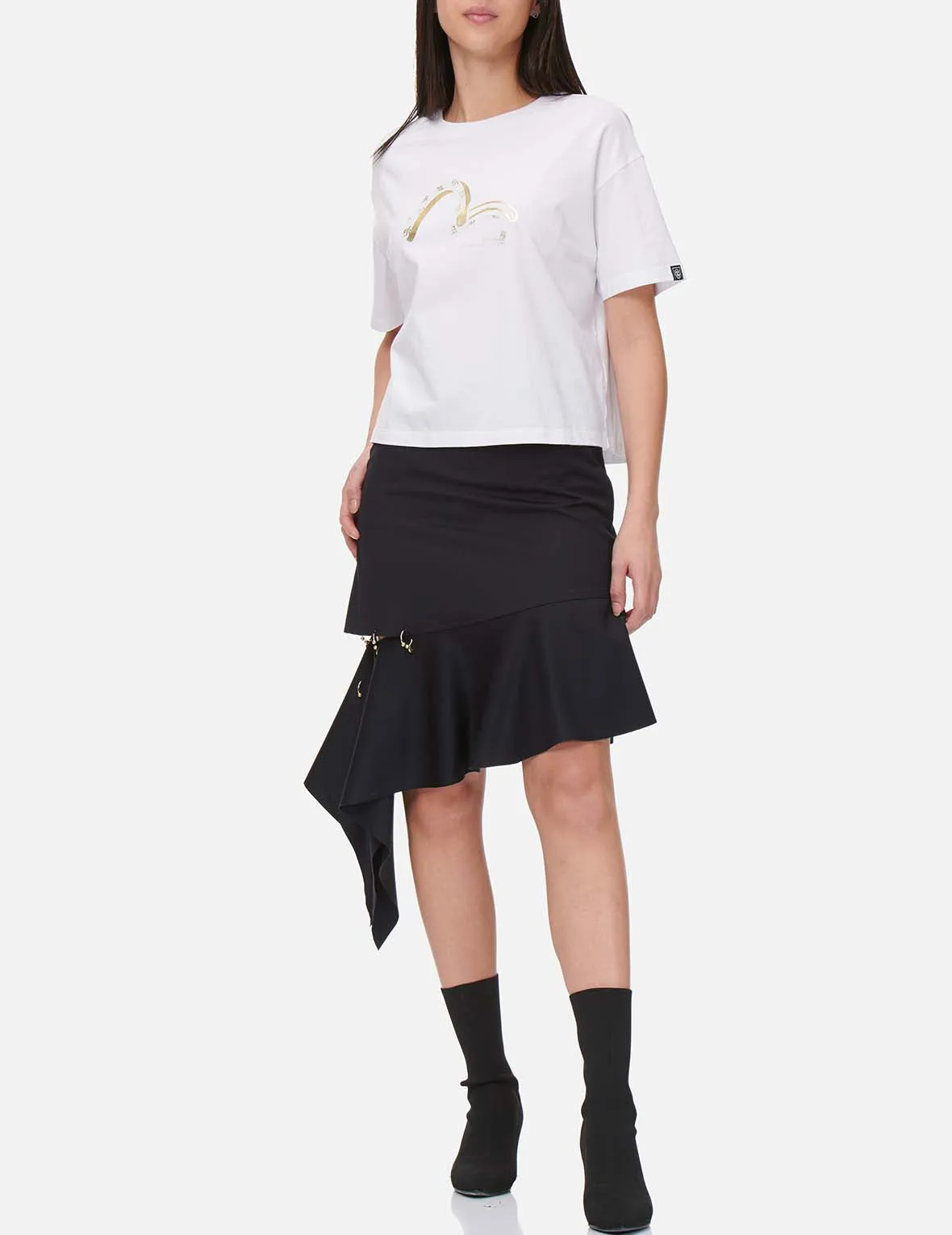 Asymmetric Drape Skirt