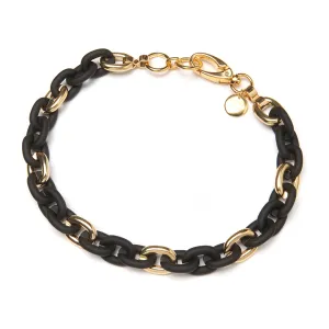 Barile Mini Bike Chain Necklace Matte Black