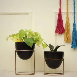 Bellos Planter (Black) - Set Of Two