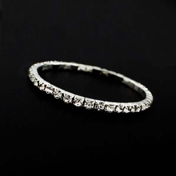 Bridal Rhinestone Stretch Bracelet [Set of 2]
