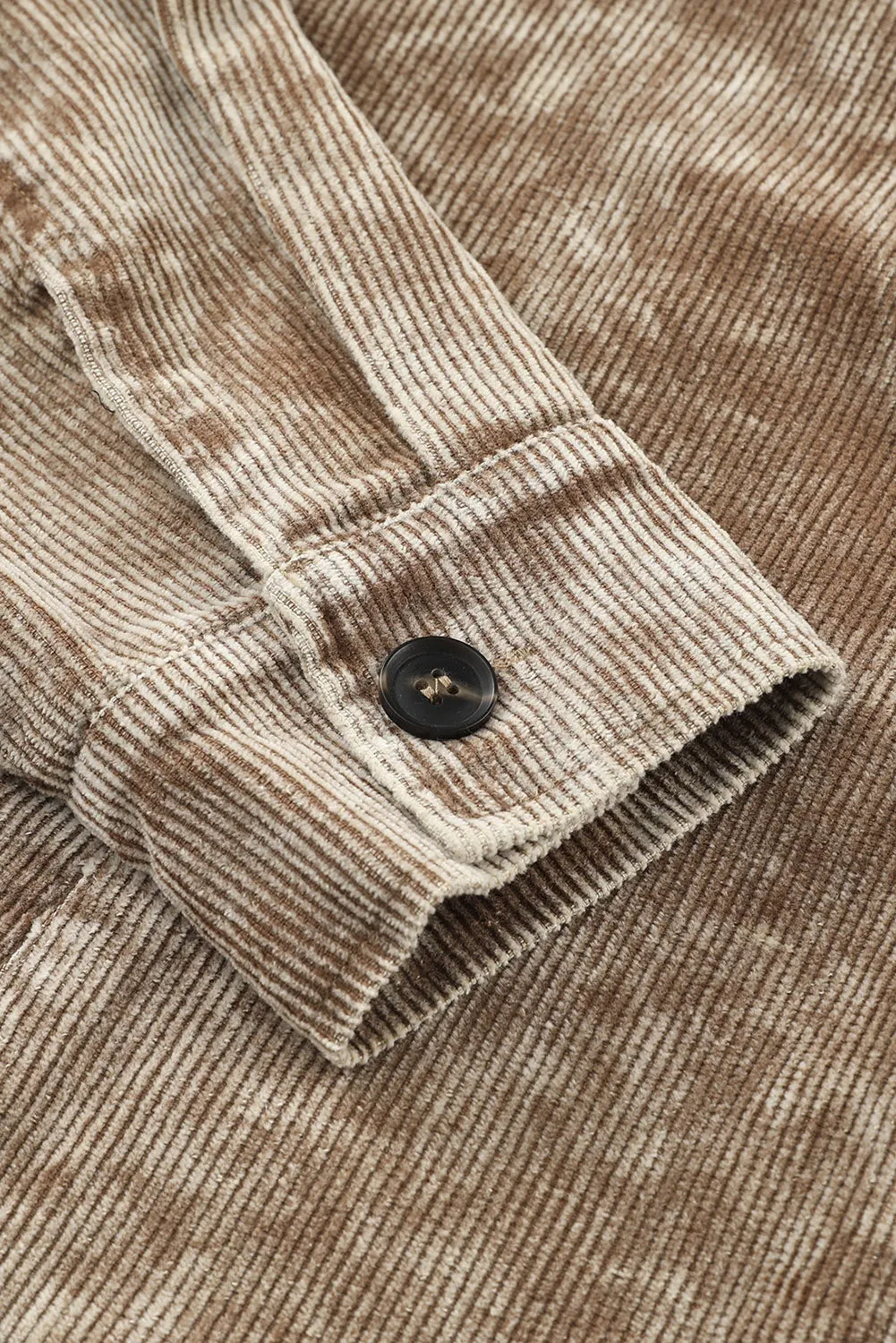Casual Corduroy Jacket with Tassel Accents