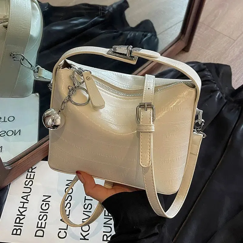 Chain Accents Trendy Shoulder Bag