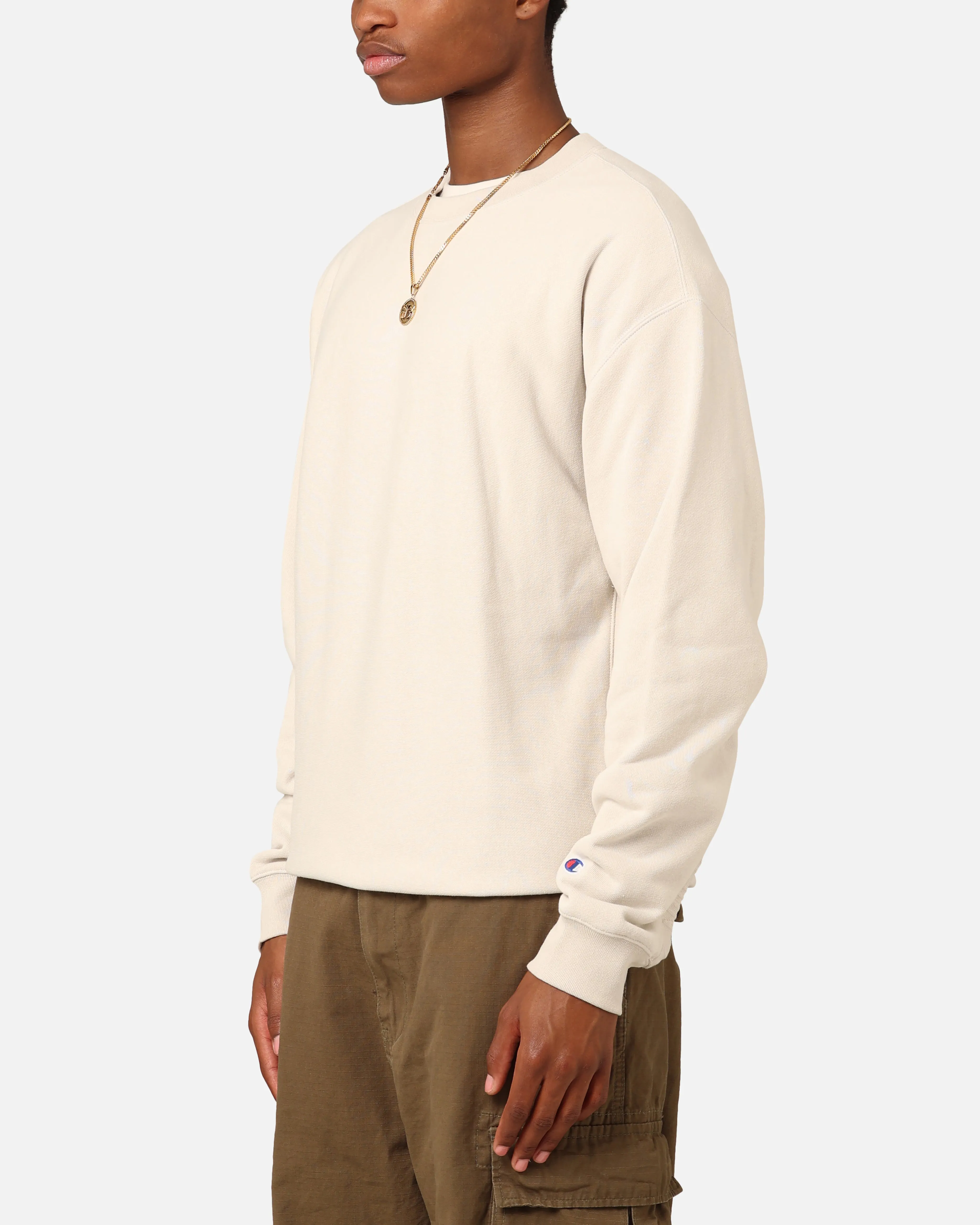 Champion Reverse Weave Terry Tape Crewneck Stone