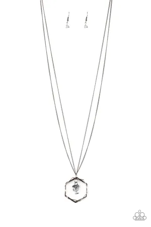 Chicly Geocentric Silver Necklace