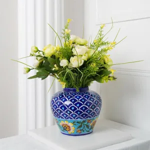 Cobalt Handpainted Vase