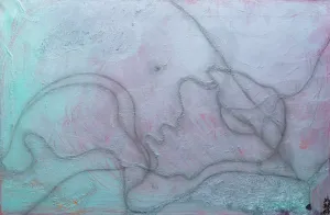 Contemporary art, abstract painting | MAN ON A COUCH ( 50 x 60 cm)