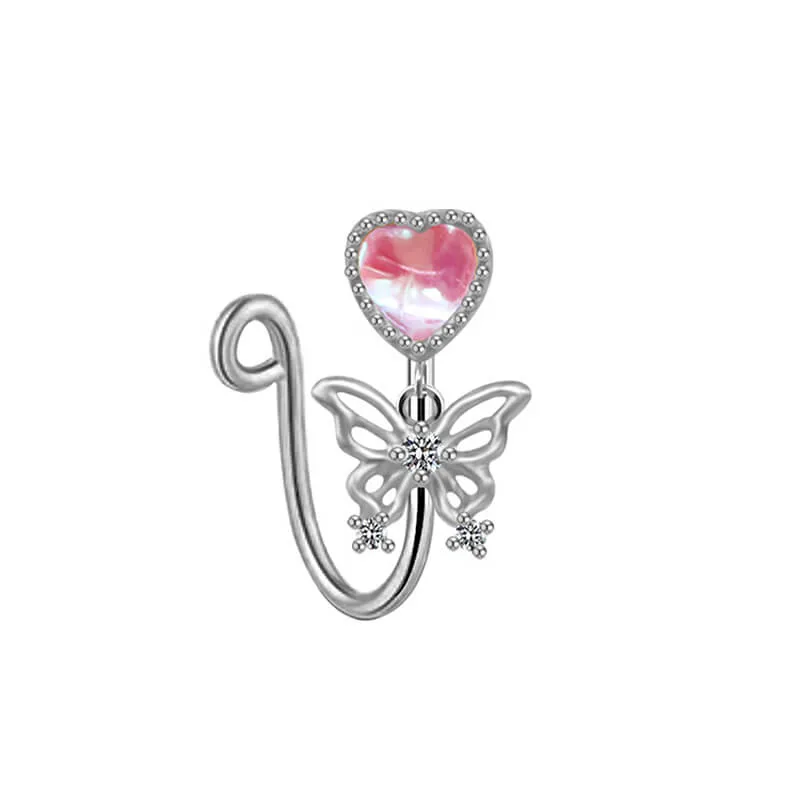 Cross Star Heart Shape Stainless Steel Nose Ring