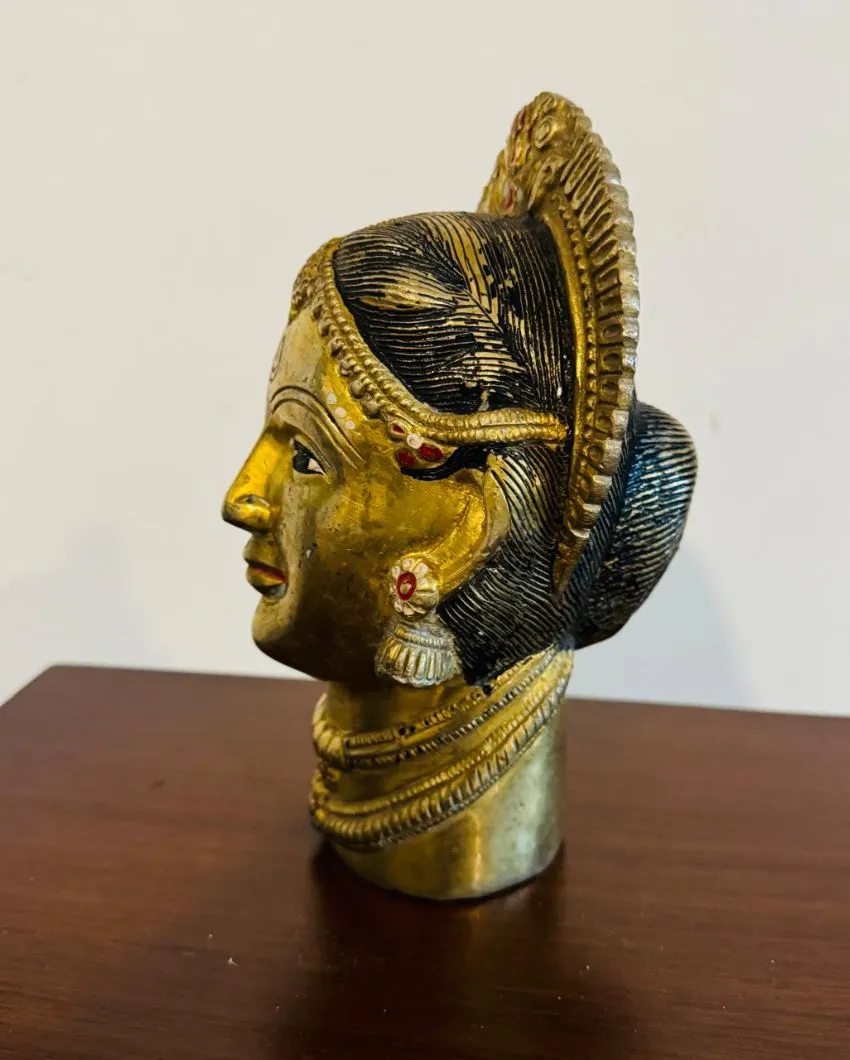 Cultural Reverence Gauri Head Sculpture | 10 x 5 x 5 inches