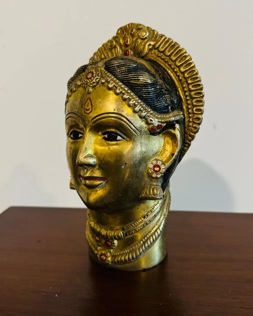 Cultural Reverence Gauri Head Sculpture | 10 x 5 x 5 inches