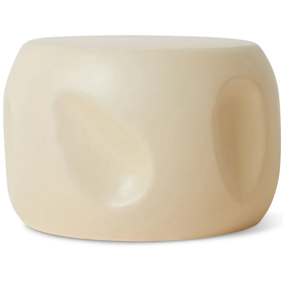 Currents Cream Ceramic Side Table