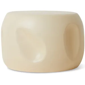 Currents Cream Ceramic Side Table