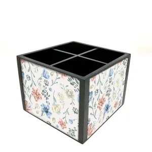 Desk Organizer For Stationery -  Cute Flowers
