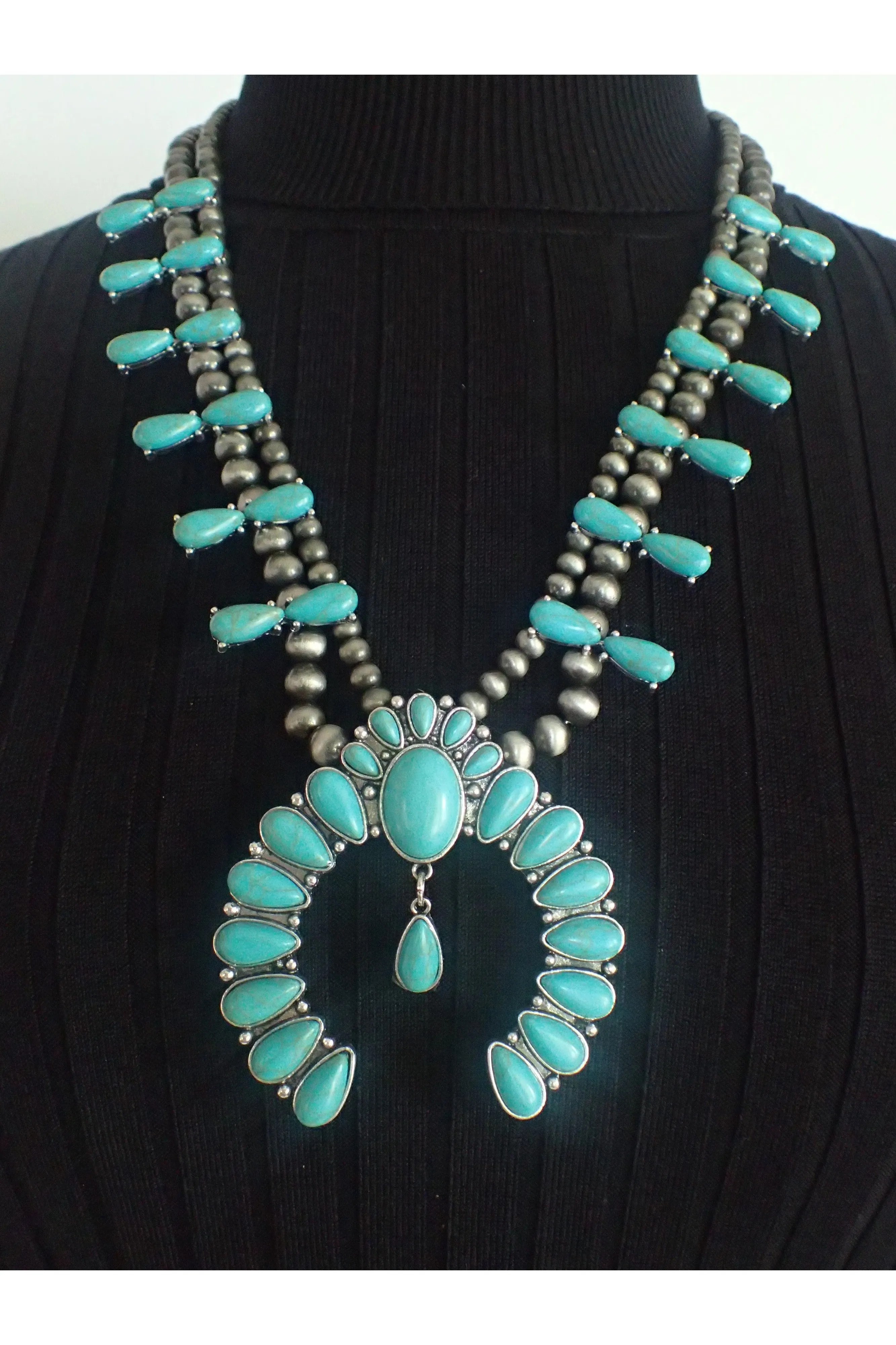 Emma Turquoise Horseshoe Ring