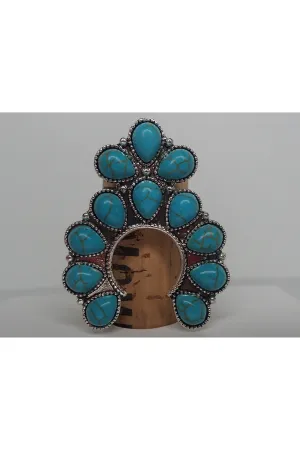 Emma Turquoise Horseshoe Ring