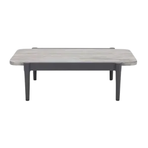 Escape Aluminium and Teak Side Table (Graphite)