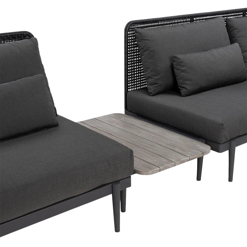 Escape Aluminium and Teak Side Table (Graphite)
