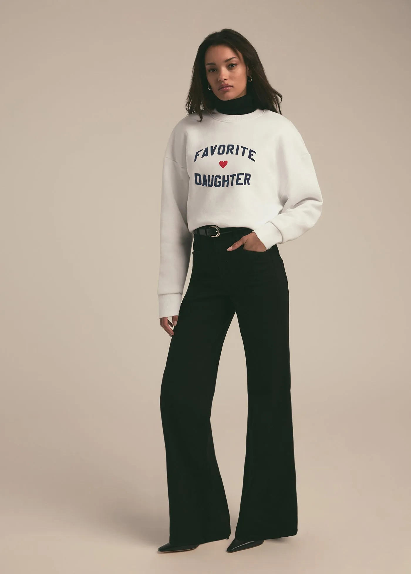 FAVORITE DAUGHTER HEART LOGO SWEATSHIRT