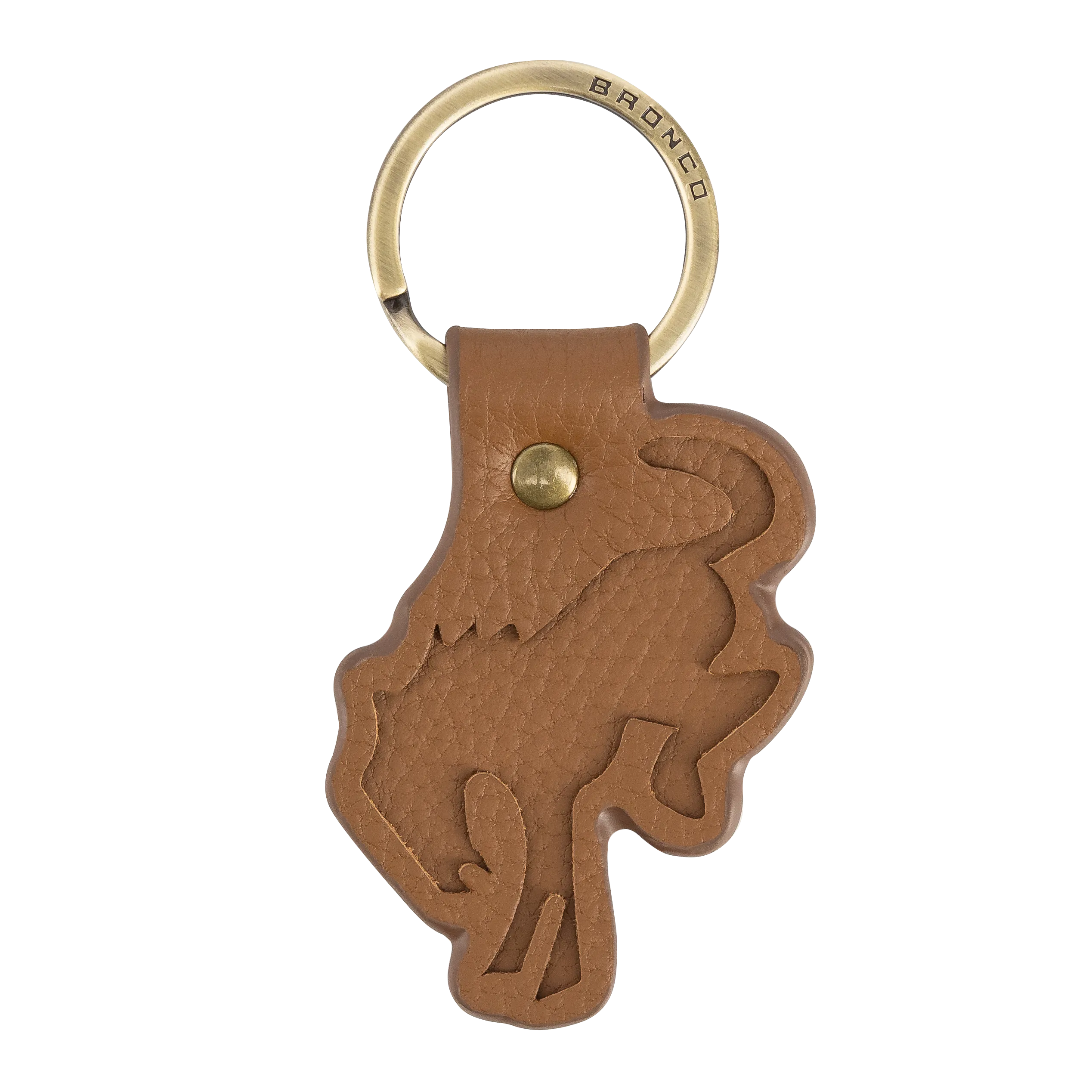 Ford Bronco Buck Leather Keychain