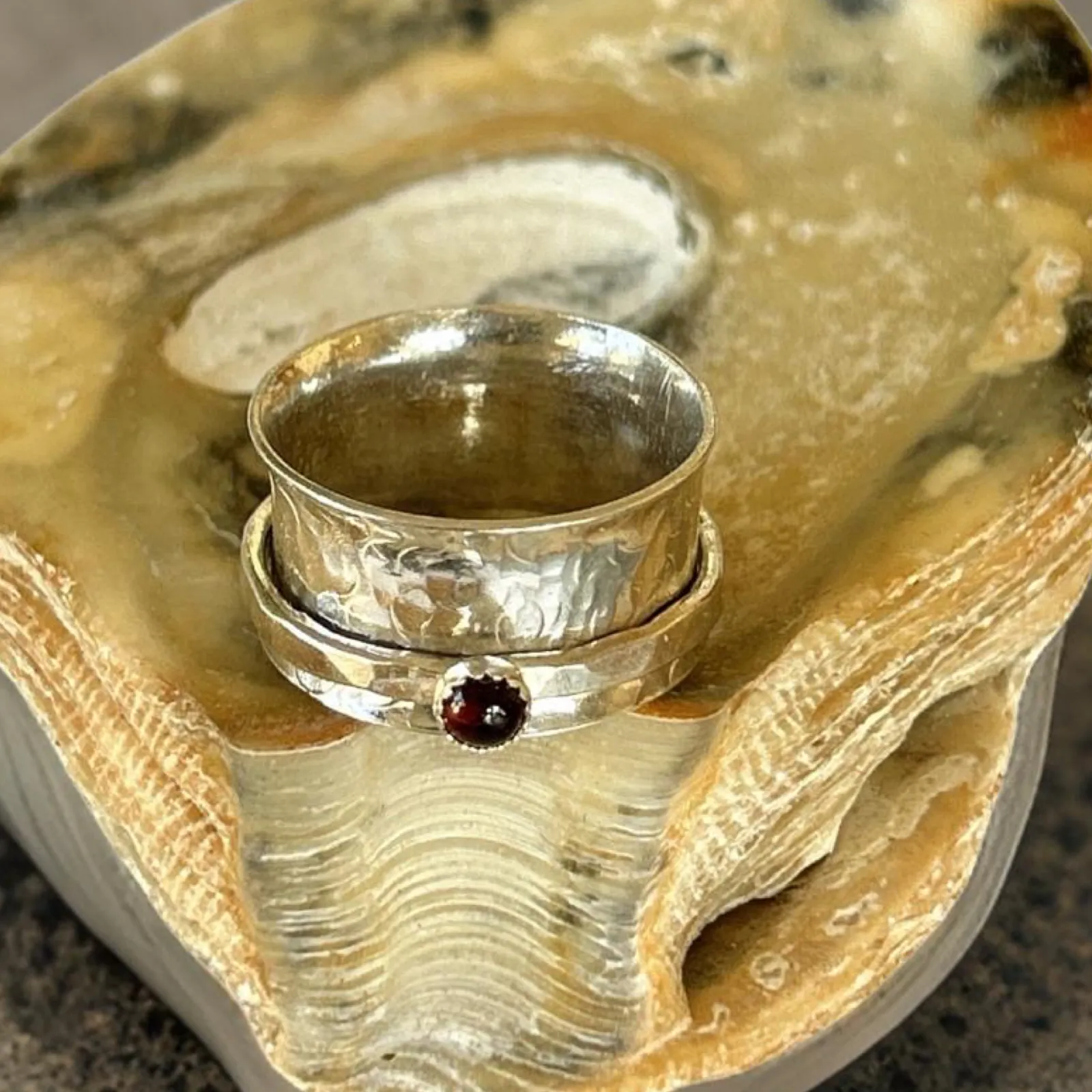 Garnet  Spinner Ring