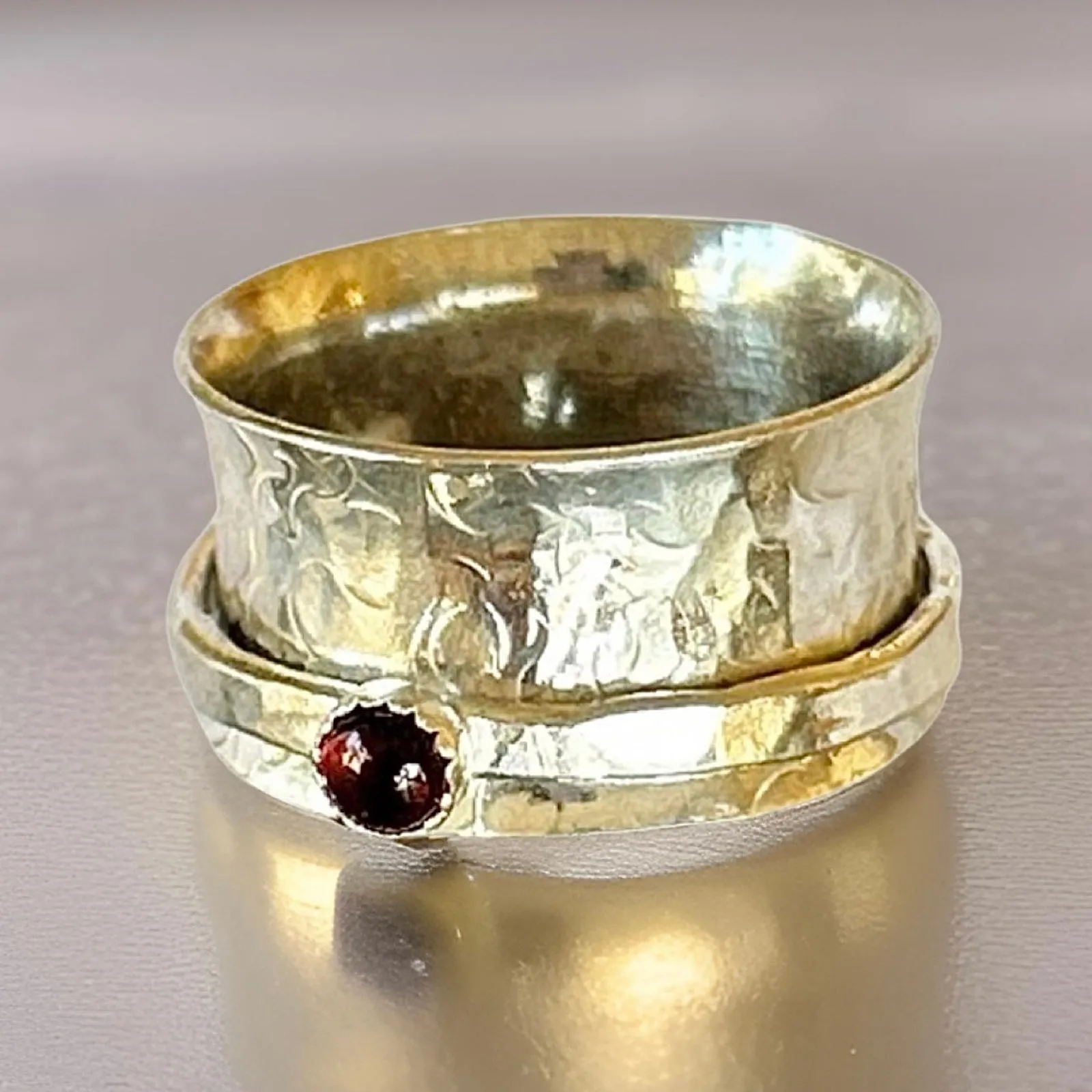 Garnet  Spinner Ring