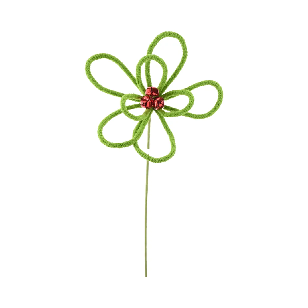 Green and Red Loop Flower Stem