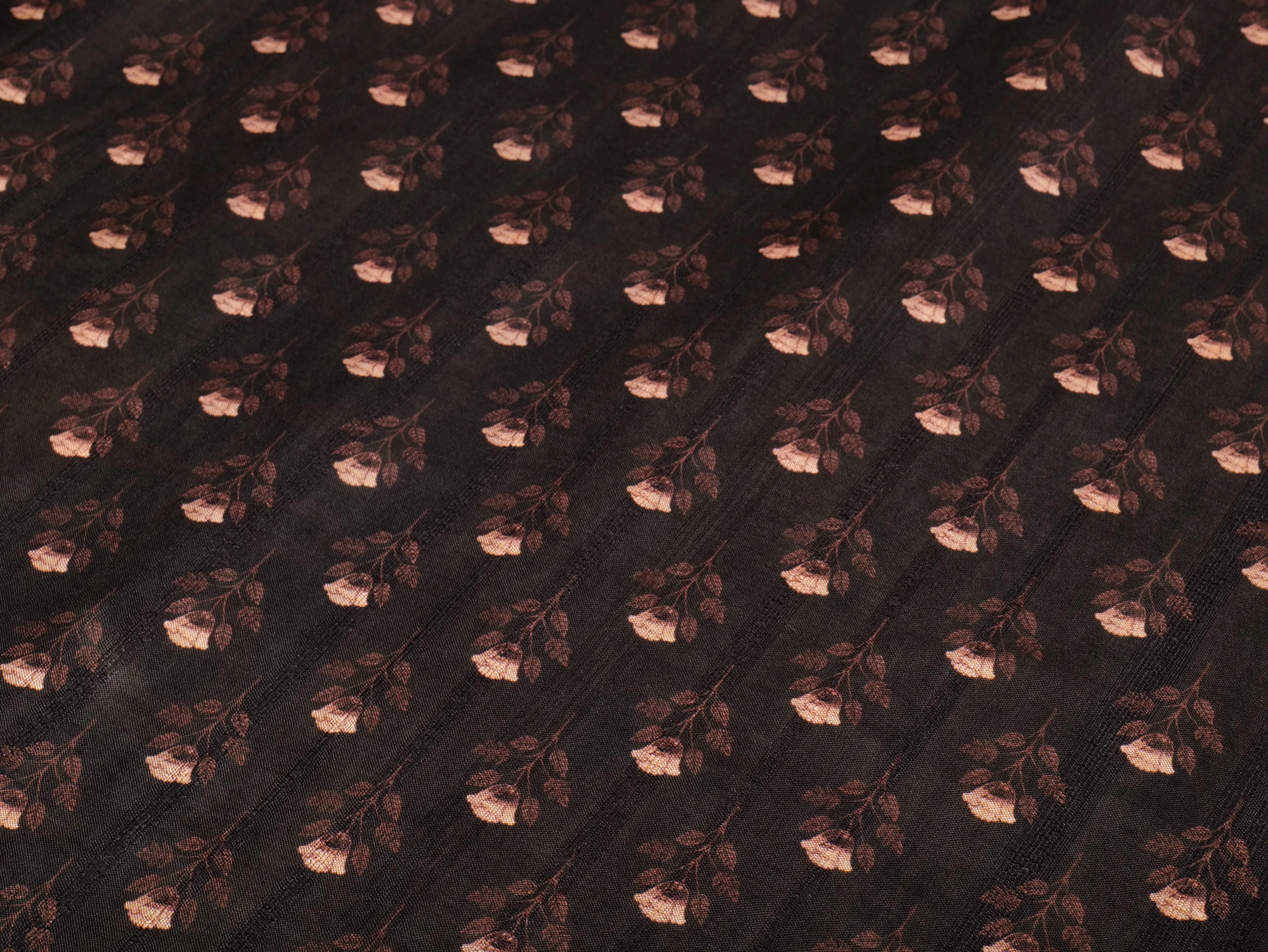 Handcrafted Black Saree with Traditional Motifs and Horse Printed Pallu