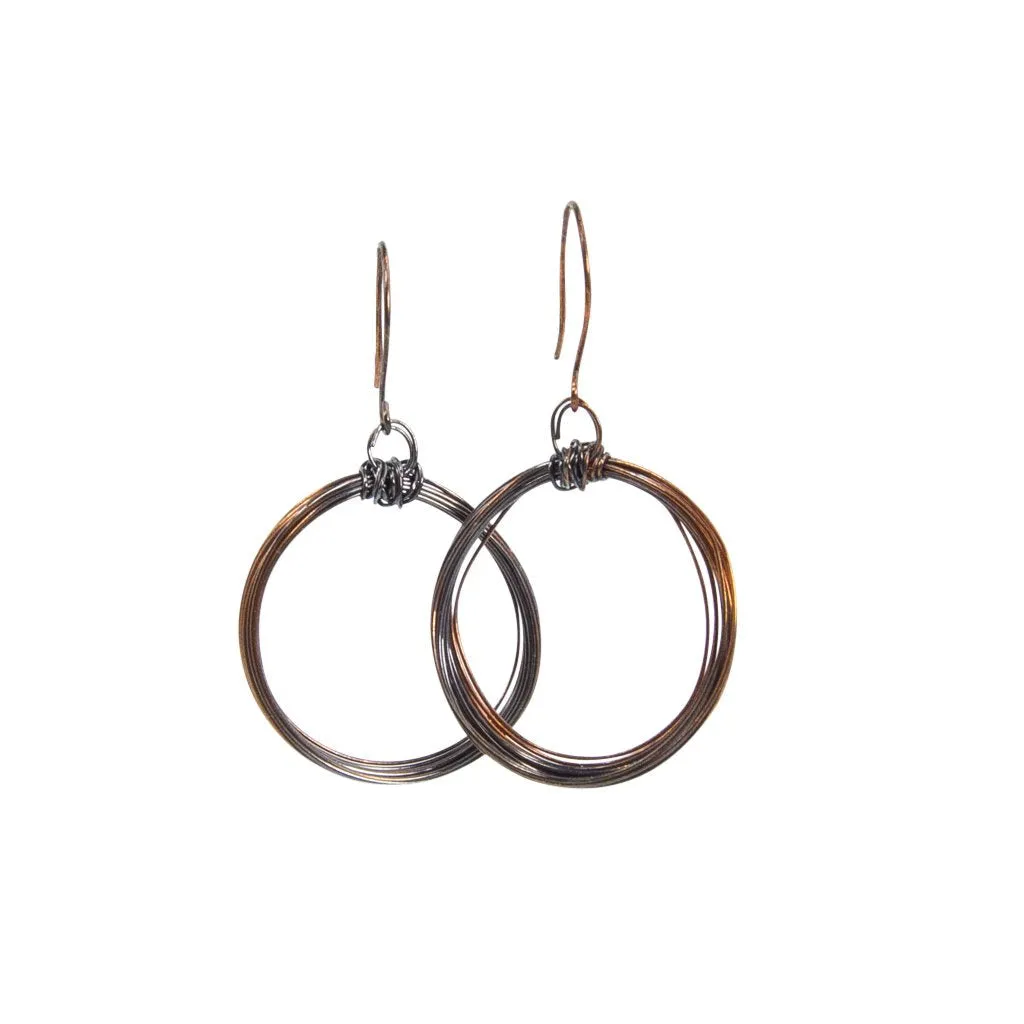 Handmade Copper Looped Hoop Earrings | Eco-Friendly Jewelry