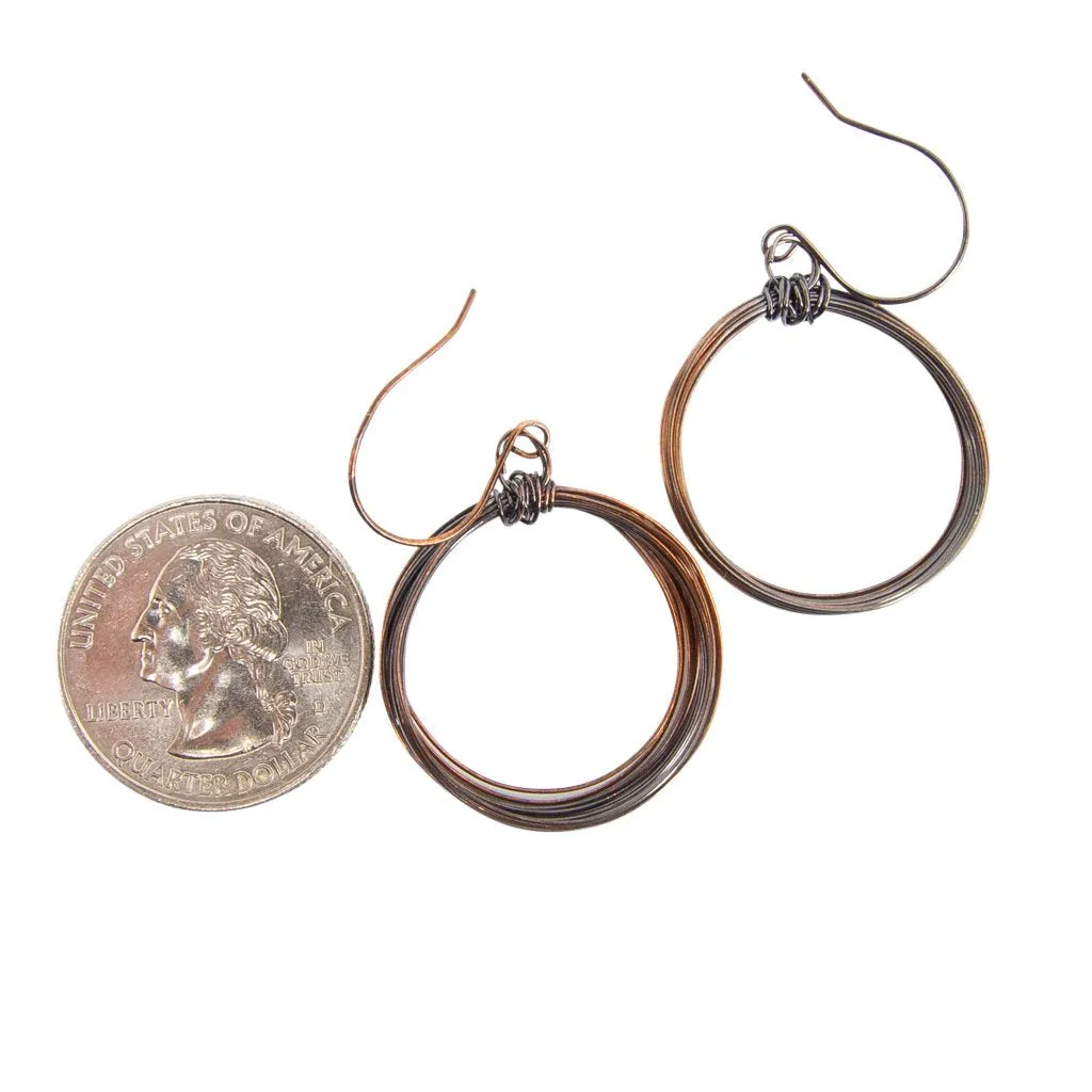 Handmade Copper Looped Hoop Earrings | Eco-Friendly Jewelry