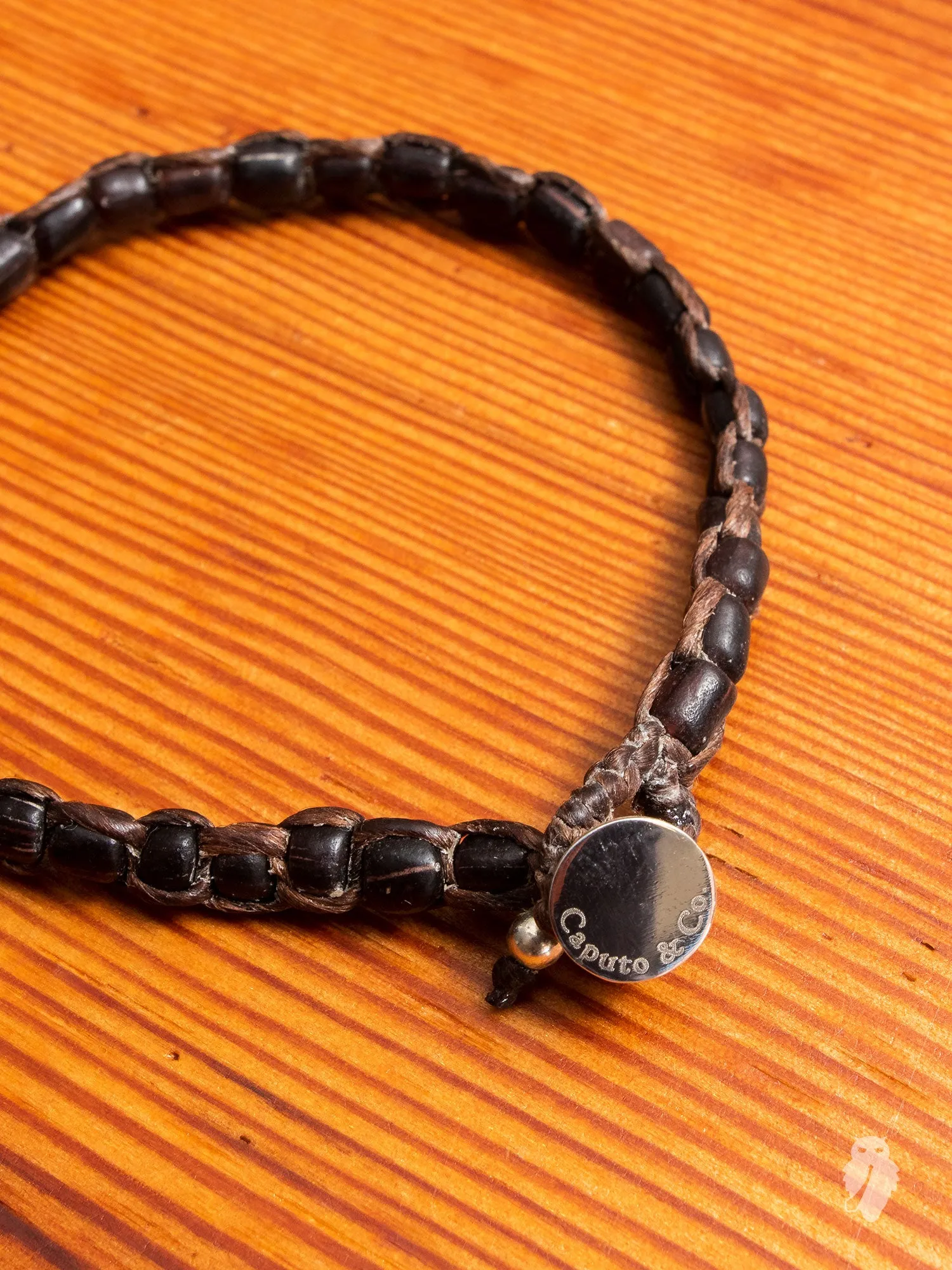 Handwoven Recycled Glass Beads in Brown