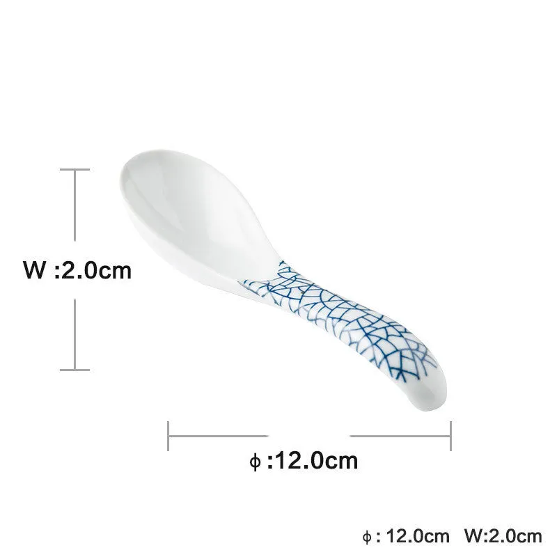 Japanese Ceramic Plate and Spoon