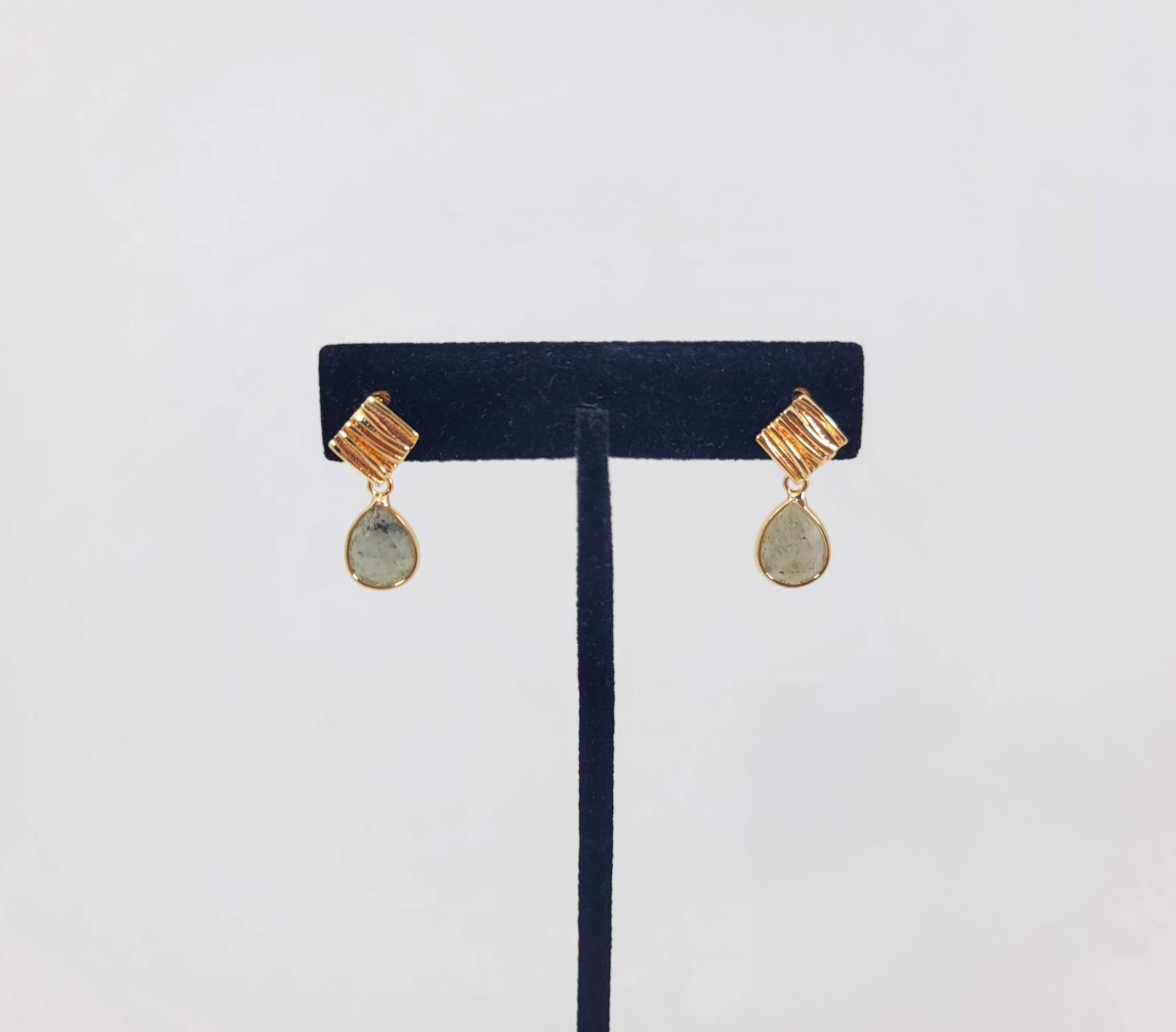 Layered Labradorite Earrings