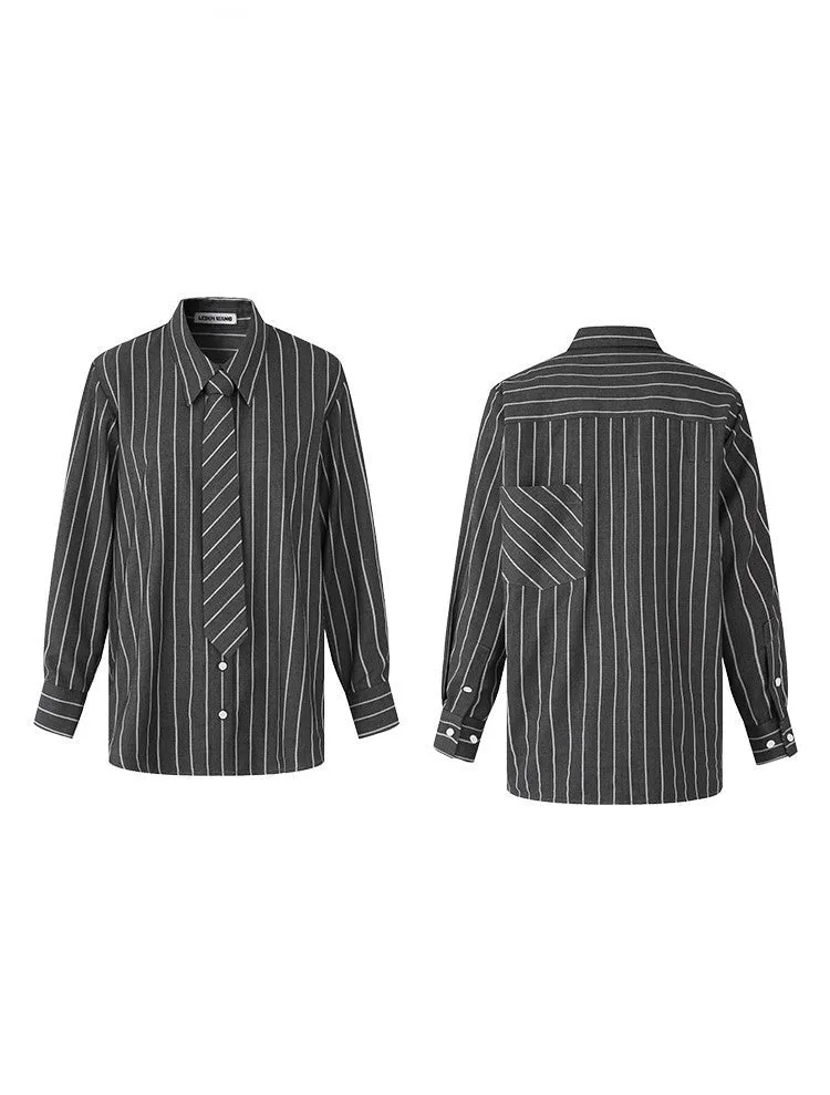 LEDIM W FASHION TIE STRIPED Shirt- Pieo