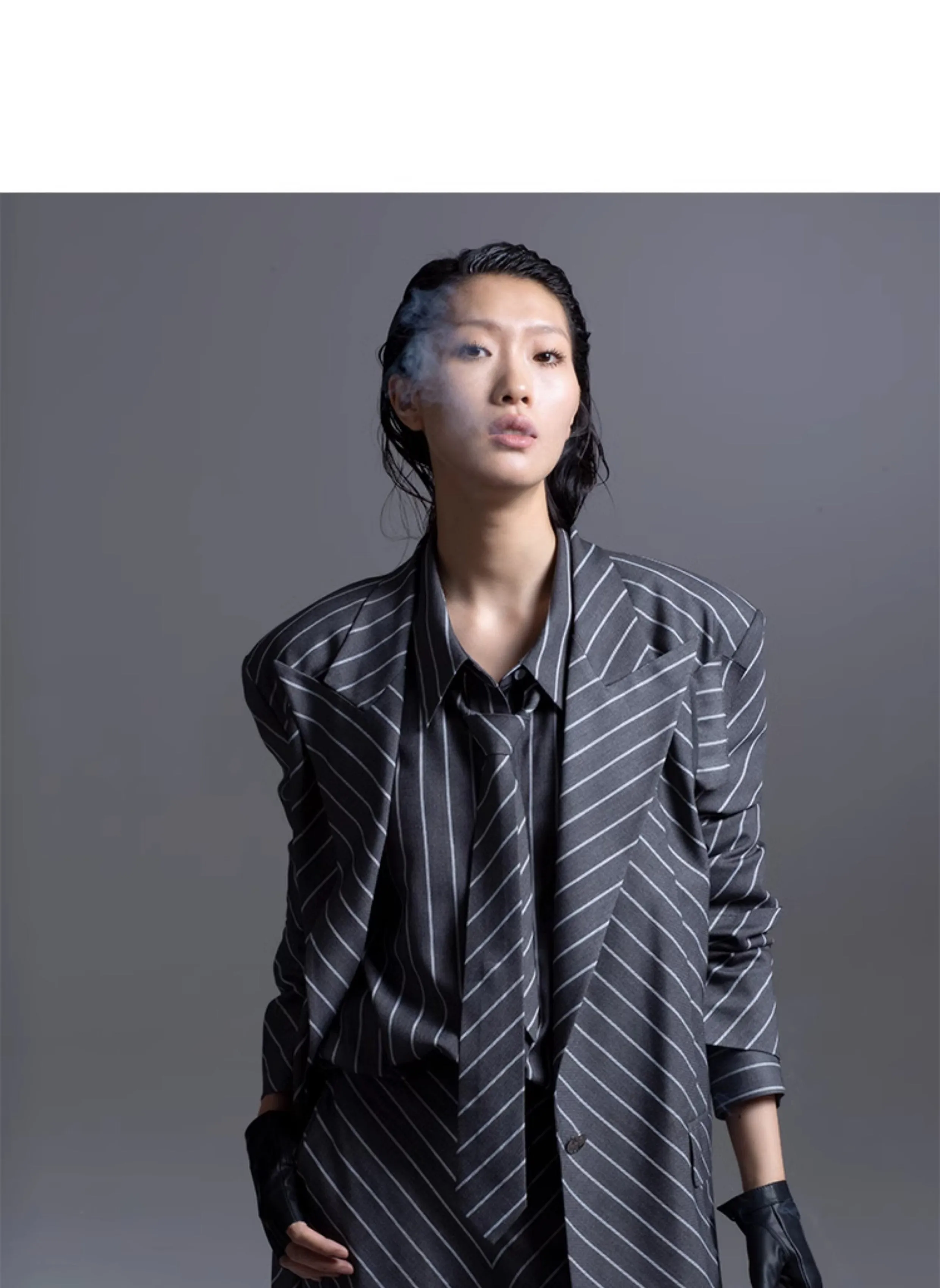 LEDIM W FASHION TIE STRIPED Shirt- Pieo