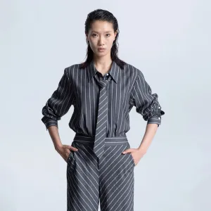 LEDIM W FASHION TIE STRIPED Shirt- Pieo