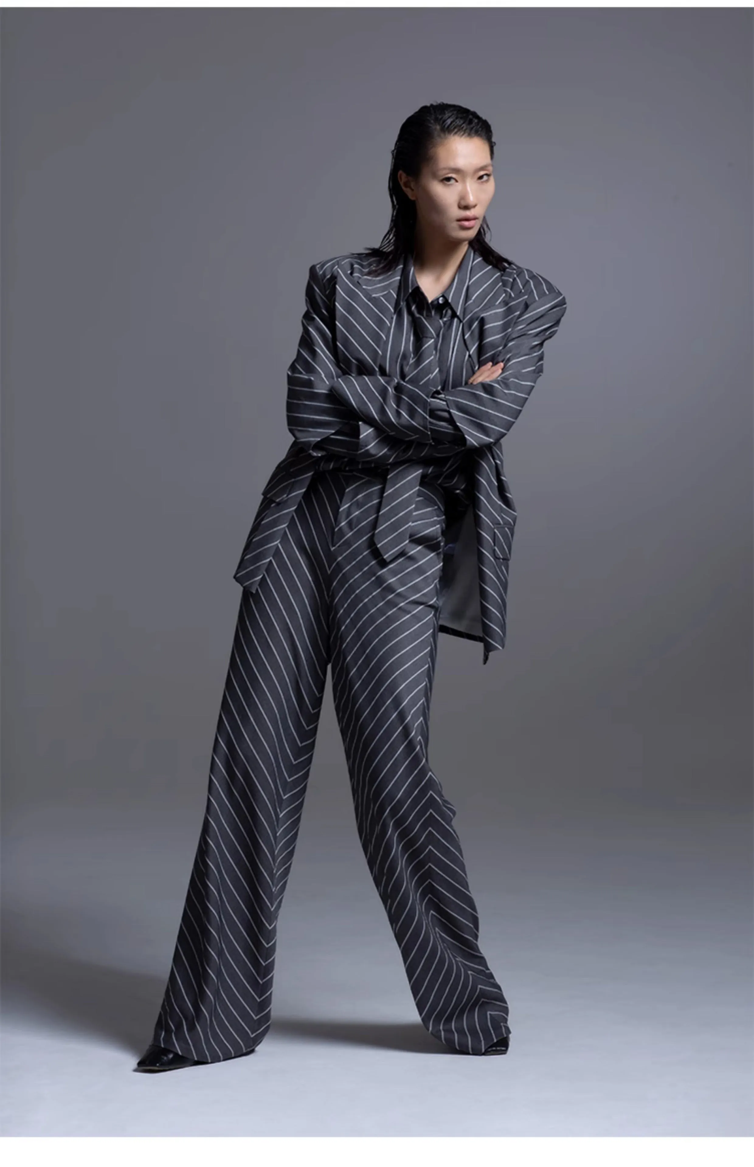 LEDIM W FASHION TIE STRIPED Shirt- Pieo