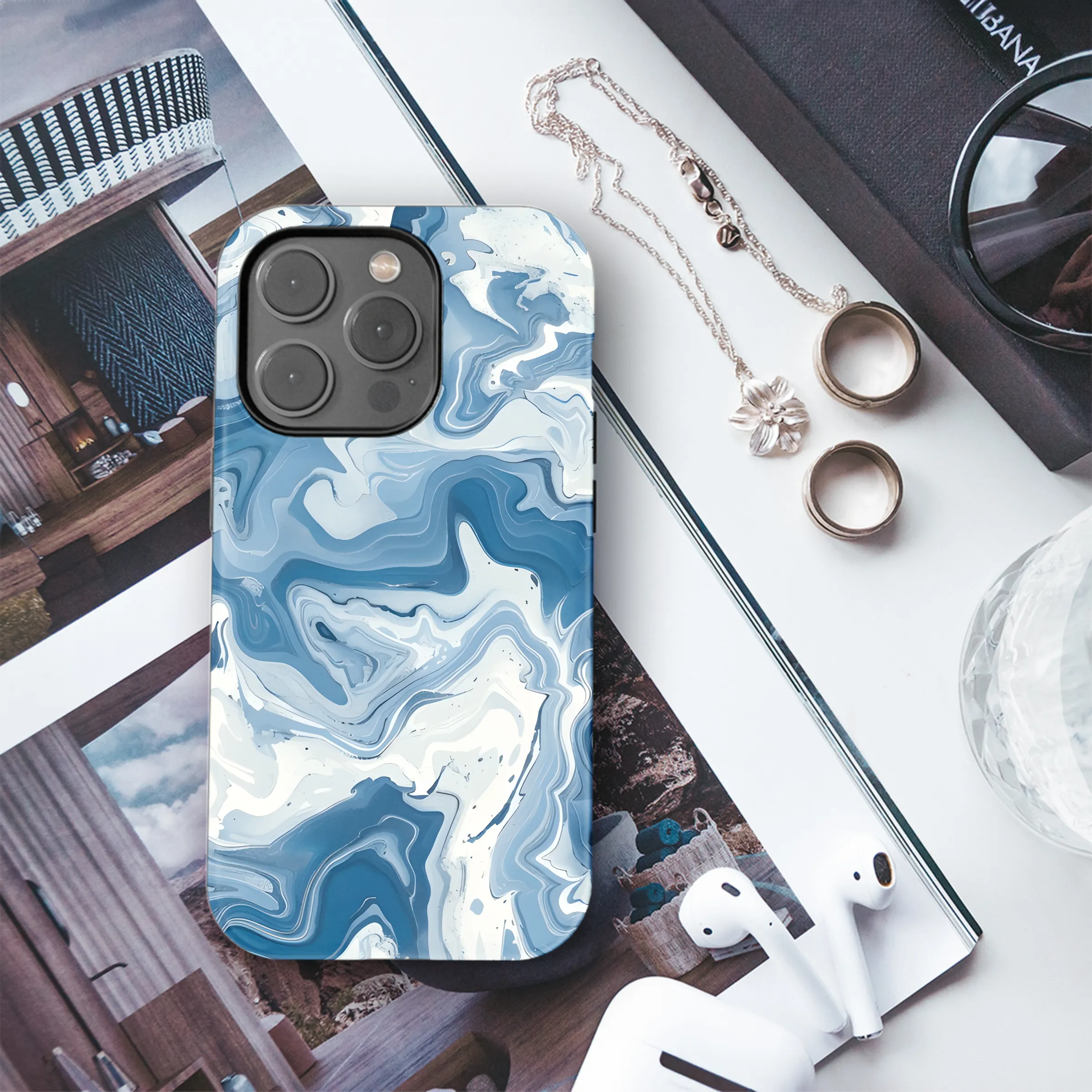 Marble Alcohol Ink Phone Case iPhone Samsung Cover Pixel 3668