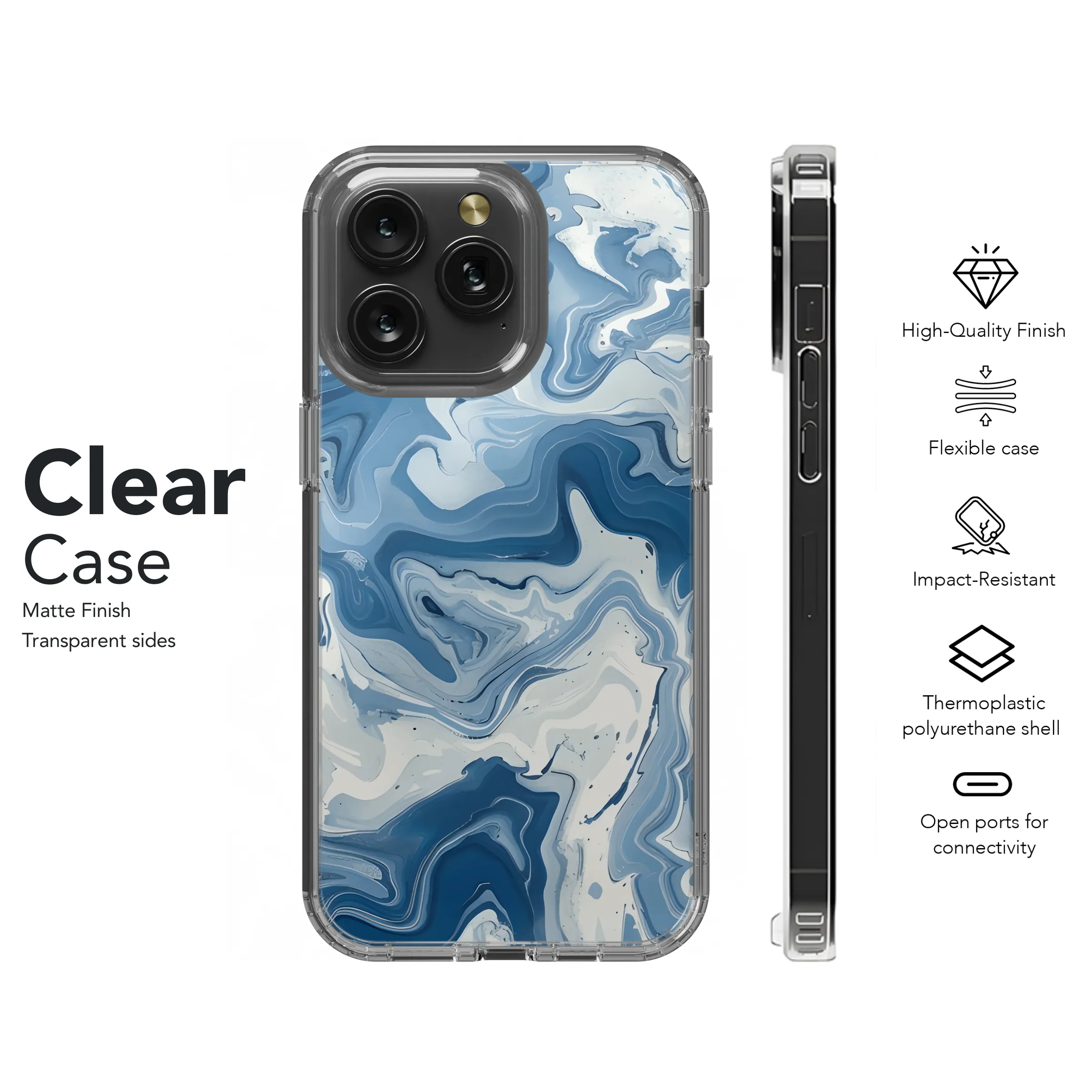Marble Alcohol Ink Phone Case iPhone Samsung Cover Pixel 3668