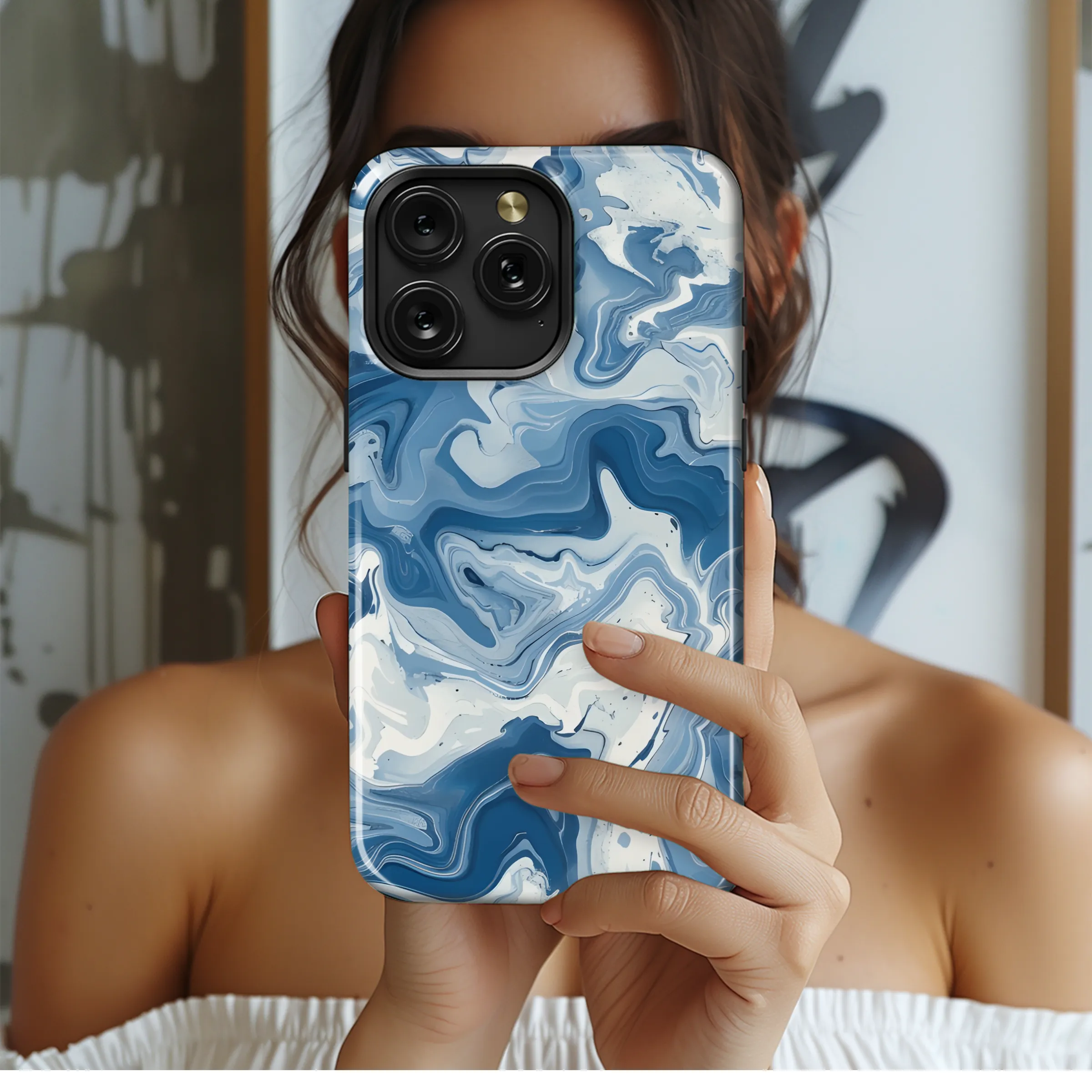 Marble Alcohol Ink Phone Case iPhone Samsung Cover Pixel 3668
